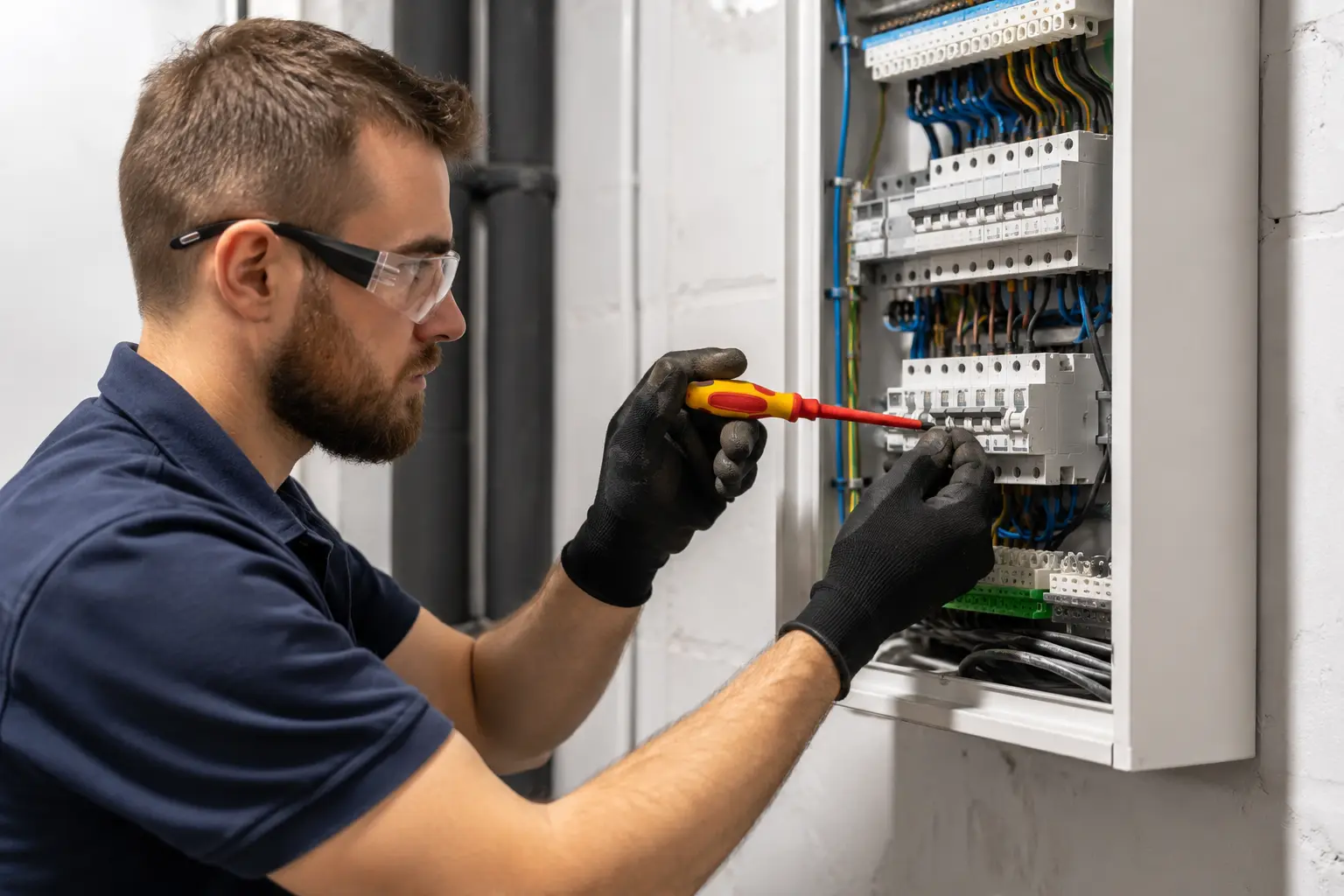 Licensed electrician at work in Dubai — Best Fix