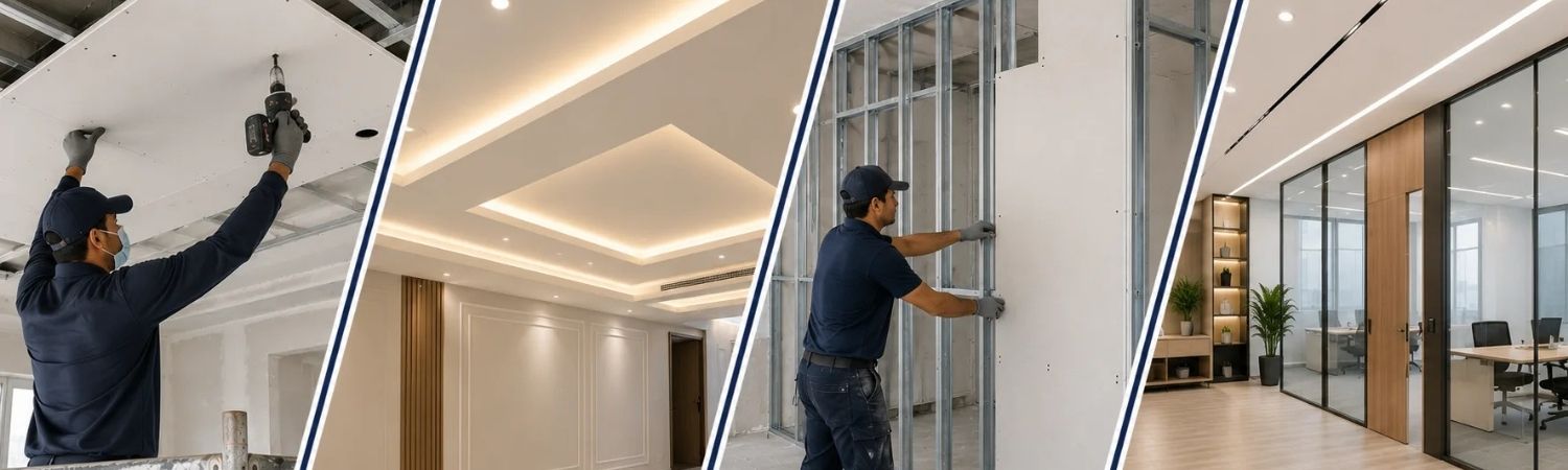 False ceiling & partition services in Dubai — Best Fix