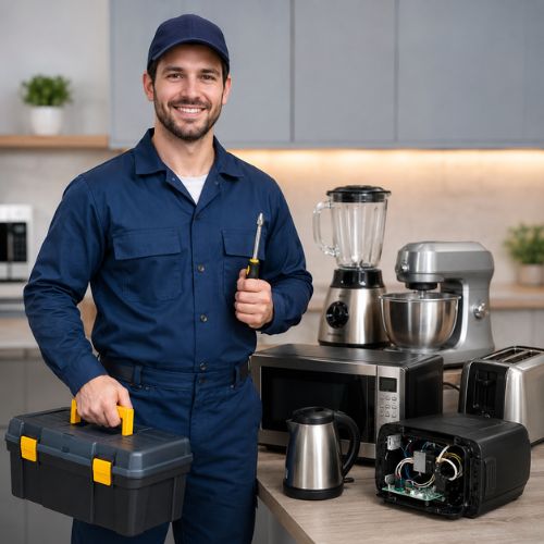Best Fix technician repairing small kitchen appliances in Dubai